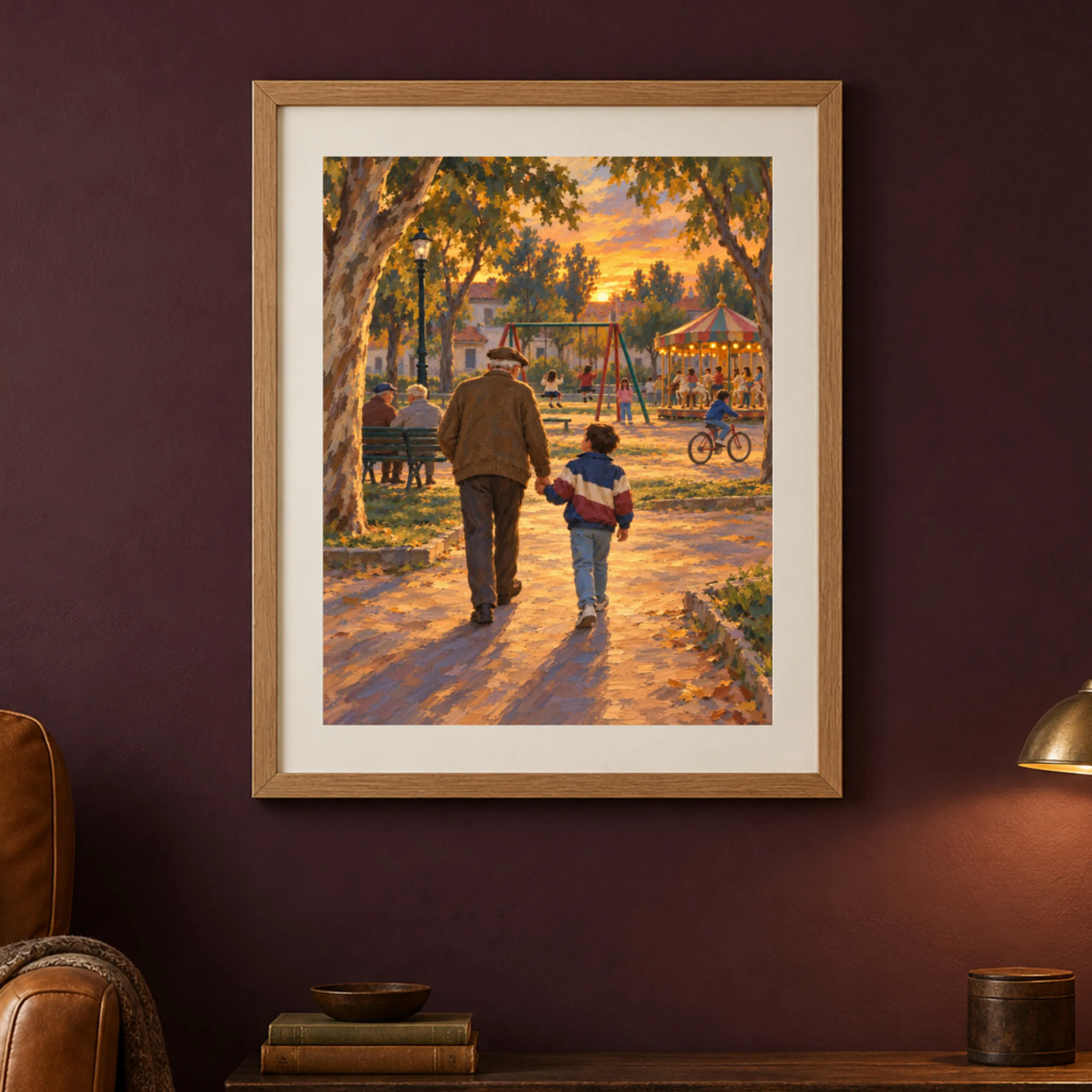 The same artwork shown in a second room setting.