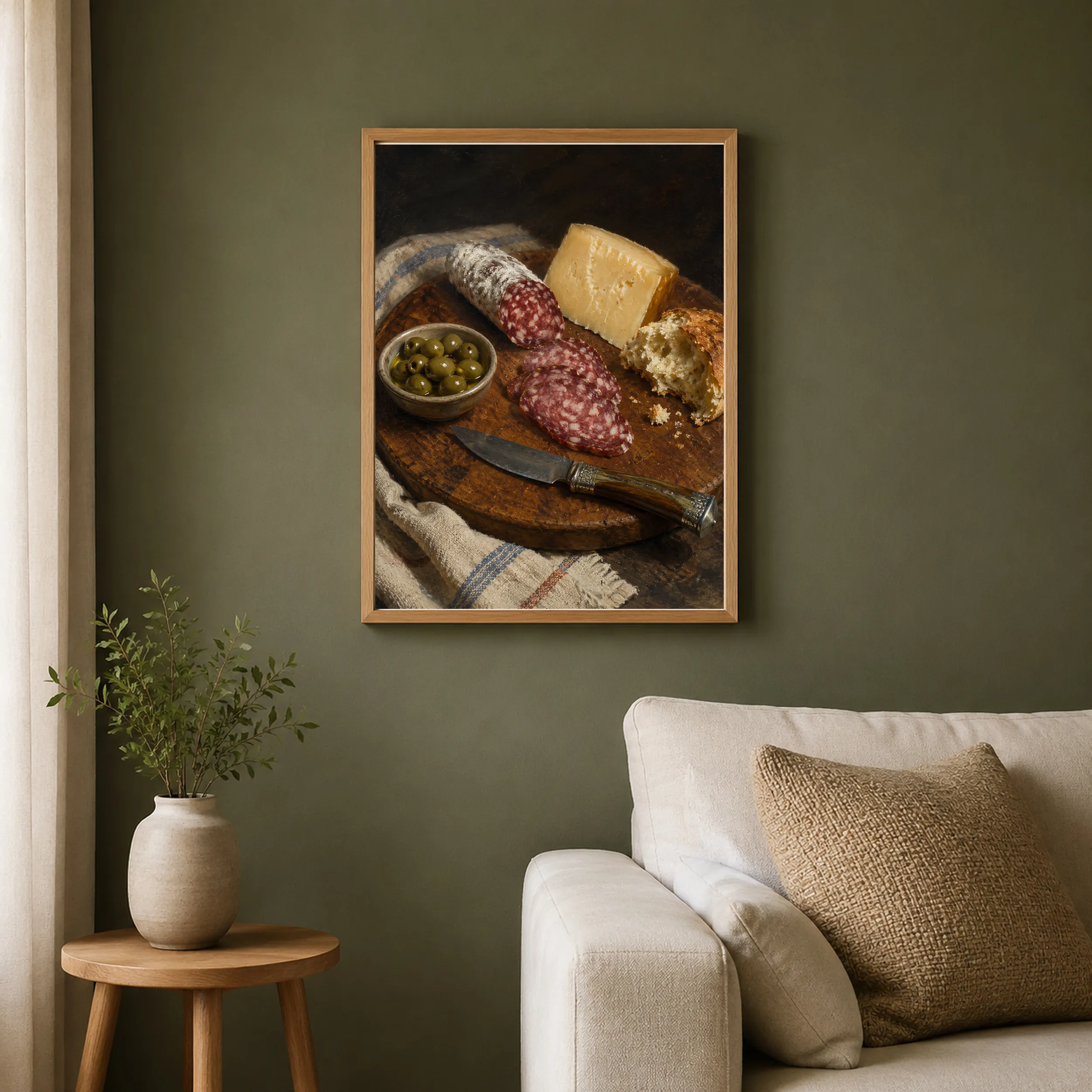 The same artwork shown in a second room setting.